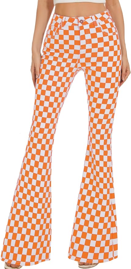 Orange and White Checkered