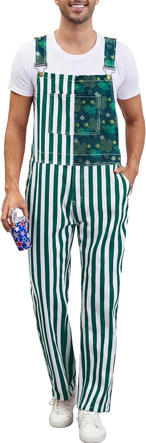 Green White Striped 1