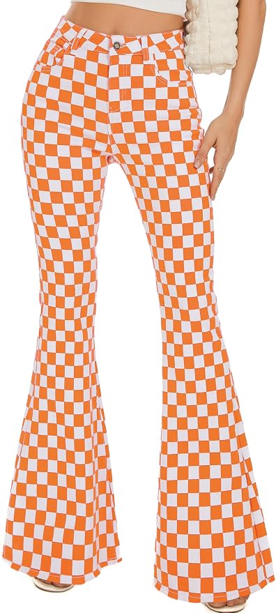 Orange and White Checkered