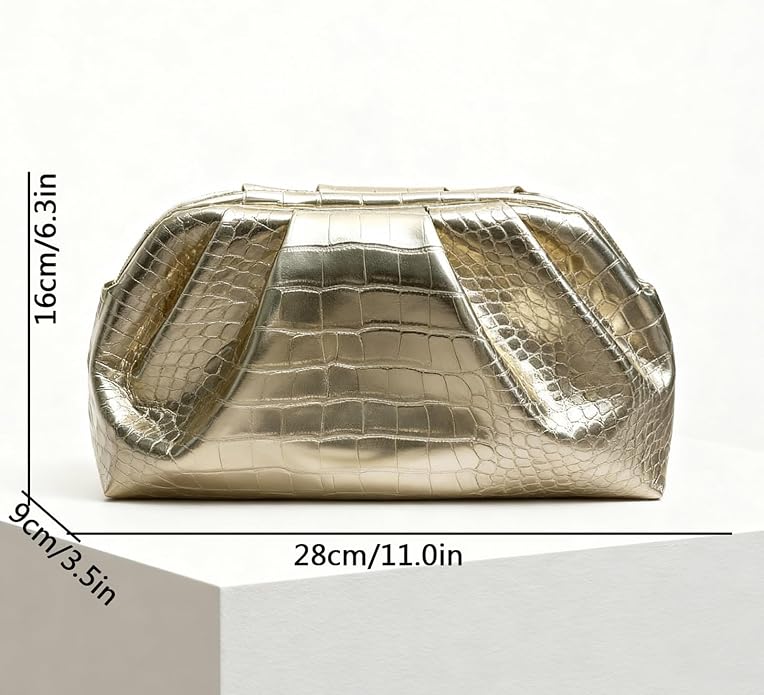 Gold Crocodile Print