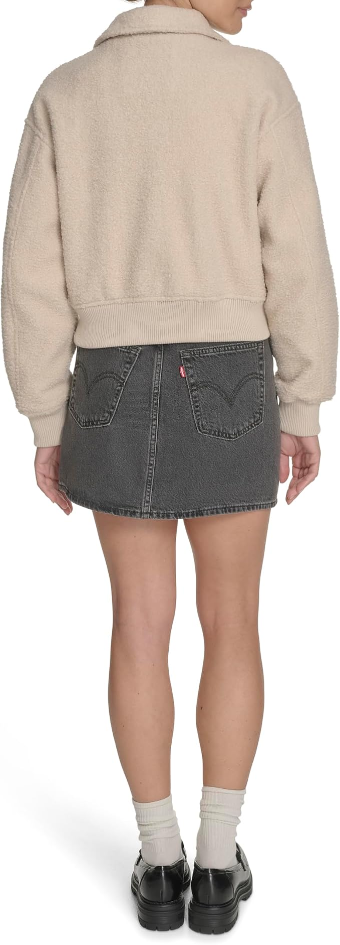 Cream Boucle Laydown Collar