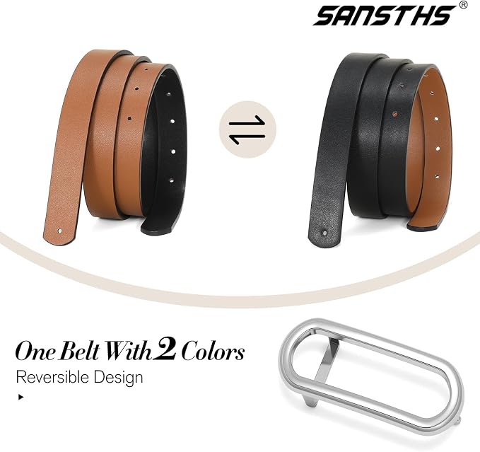 1pack-black/Brown(silver Circular Buckle)