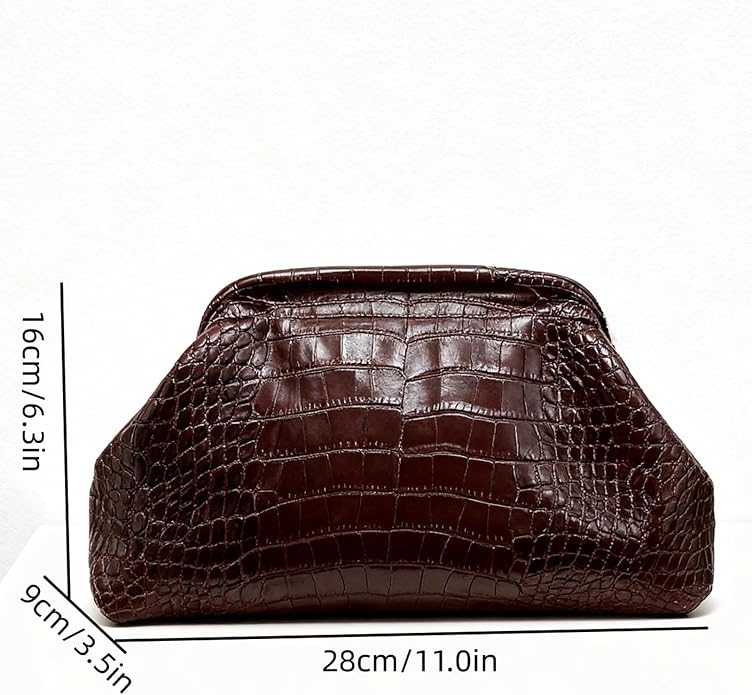 Brown Crocodile Print