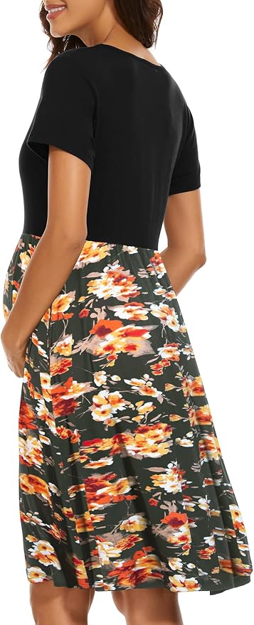 Black-floral Orange