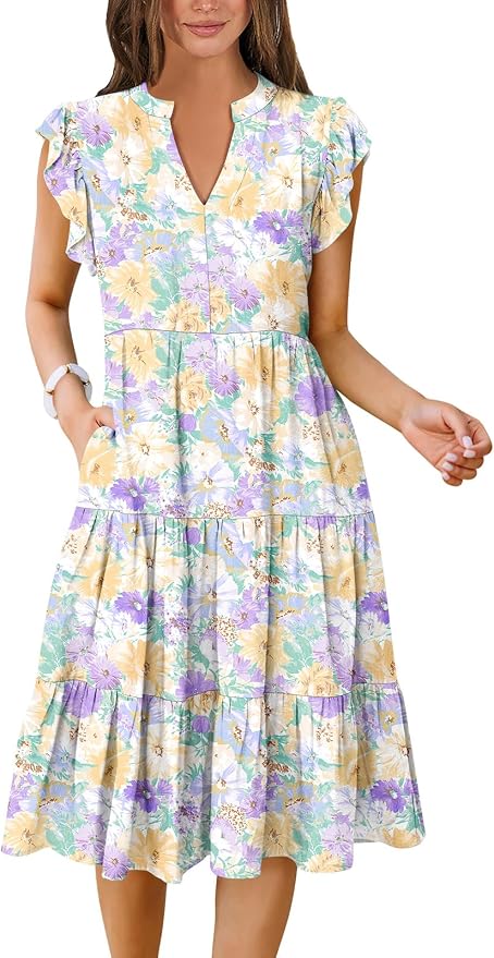Yellow Purple Floral