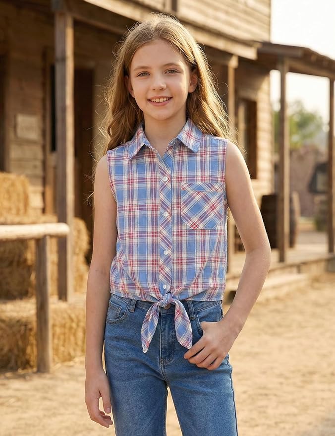 Snap Plaid Red Blue