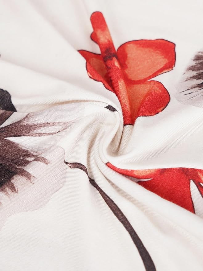 Apricot-red Floral