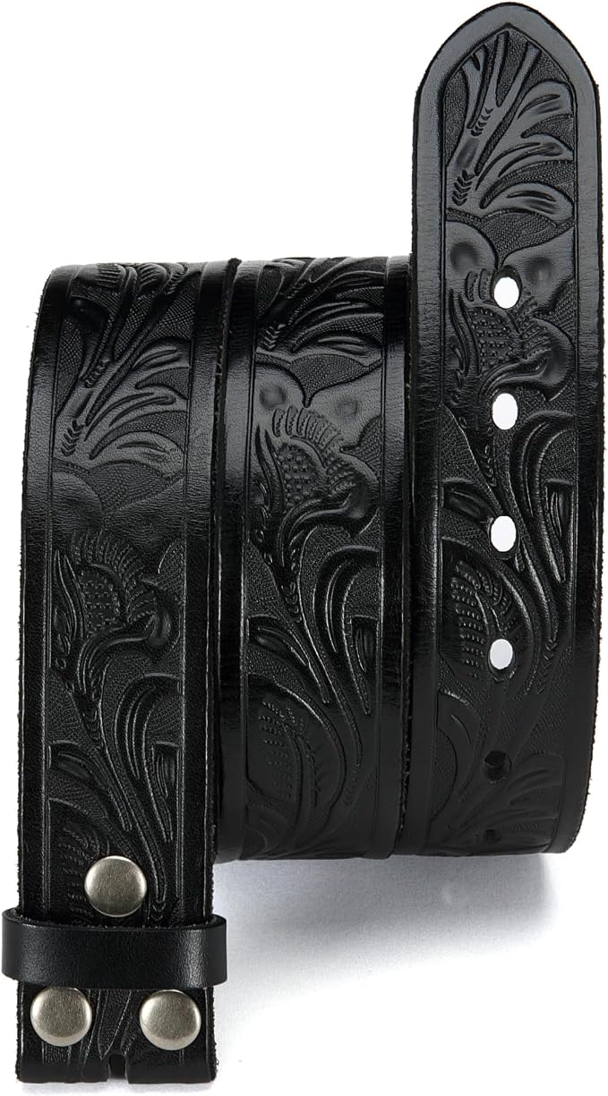 Full Grain Floral Black