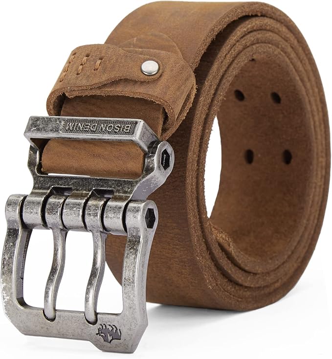 W-silver Buckle+brown Belt