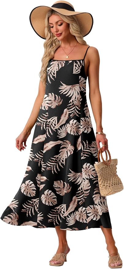 Leaf Print Black