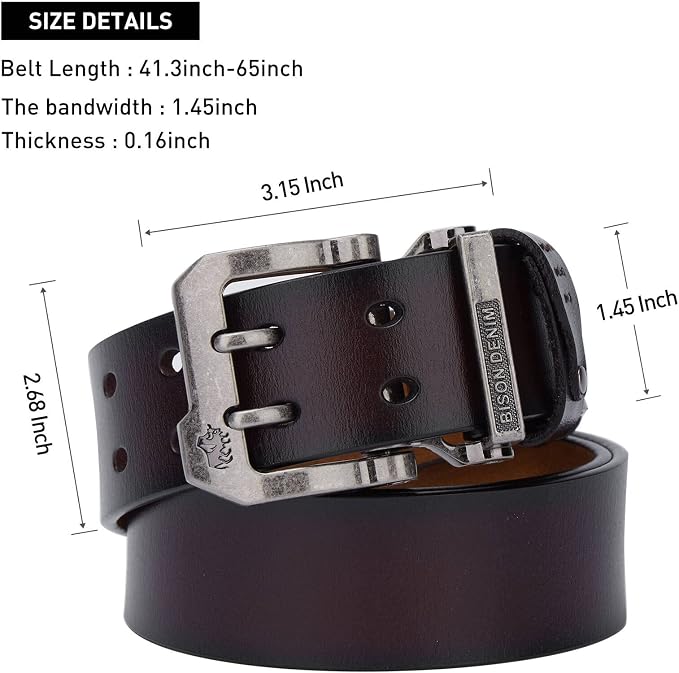 W-silver Buckle+coffee Belt