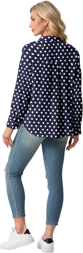 Navy O08 Polka Dot
