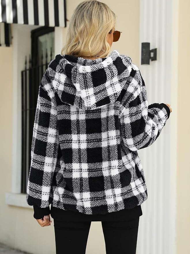 B0 Plaid Black White