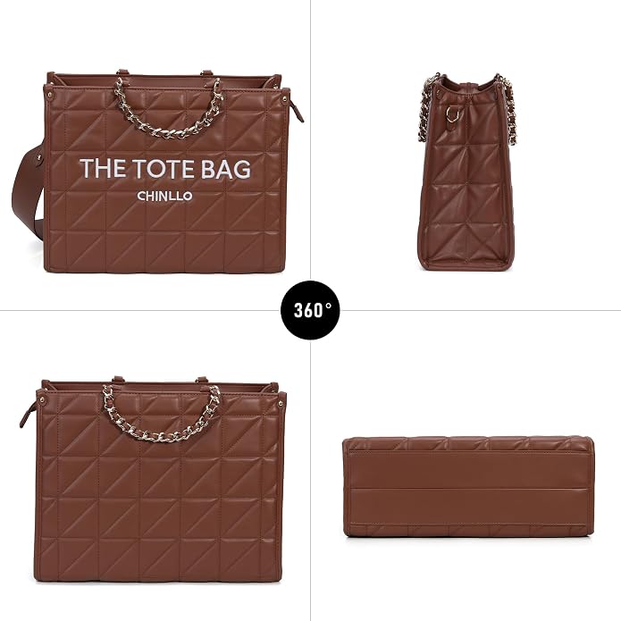 Brown-quilted