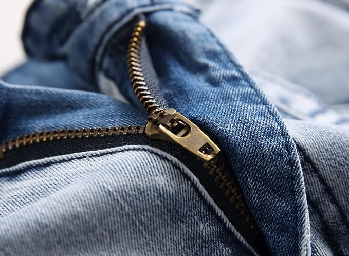 Light Blue Biker - Stretch