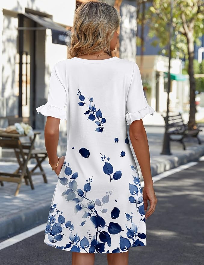 Blue White-print