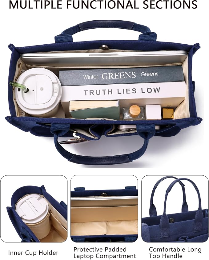 Navy Blue With Compartments