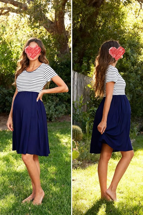 White Navy Stripe-navy
