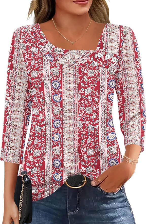 3-red Floral