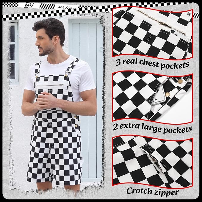 Black Overall-short