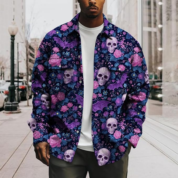 Skull Floral Purple