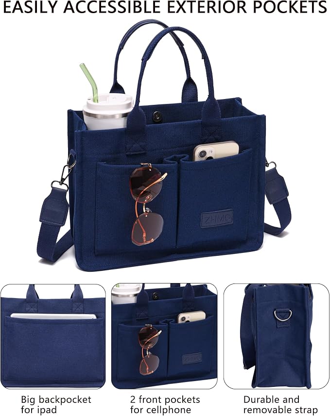 Navy Blue With Compartments