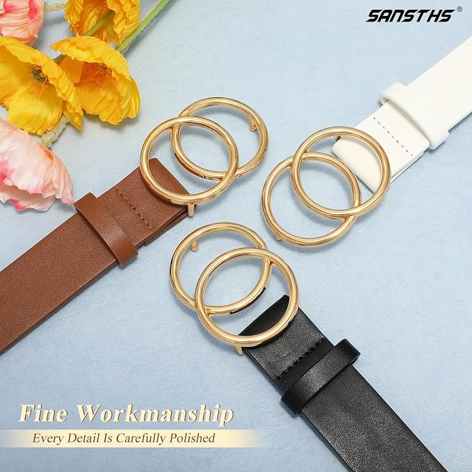3 Pack-black+brown+white