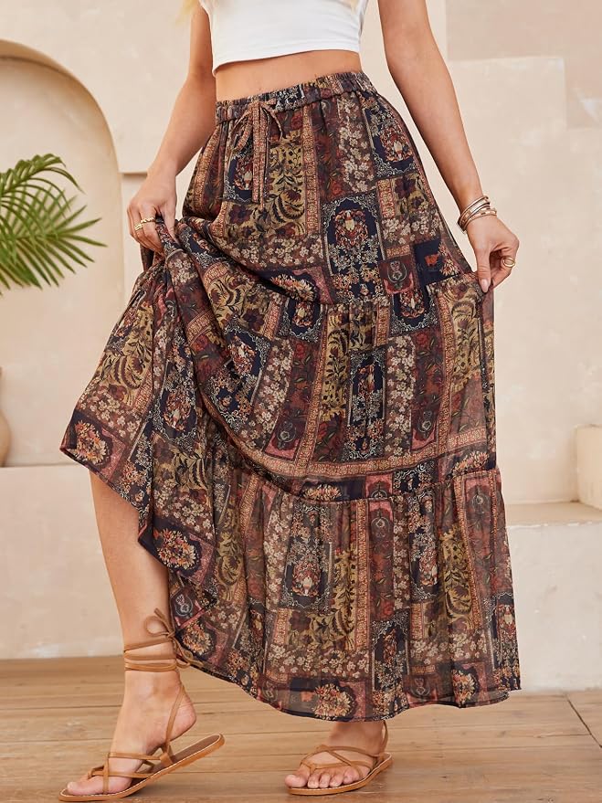 Navy Brown Ethnic