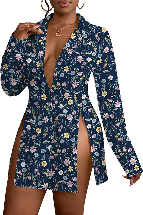 Navy Blue Print