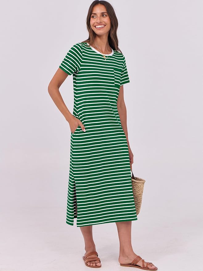 Green White Stripe