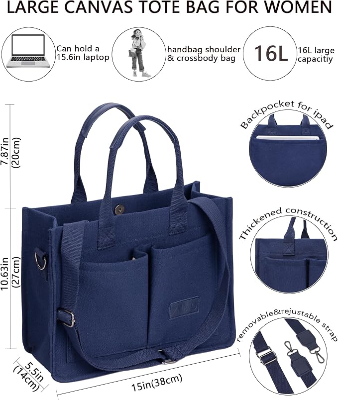 Navy Blue With Compartments