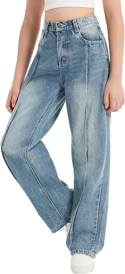 Light Wash Blue-pleated