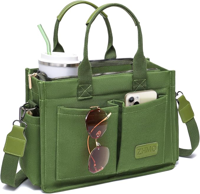 New Upgrade Army Green With Compartments and Side Cup Holders
