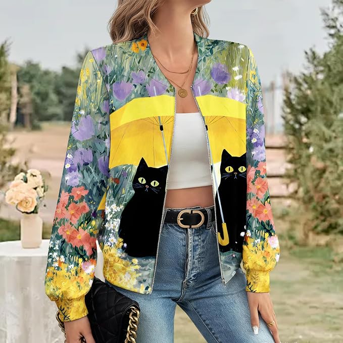 Cat Yellow Purple