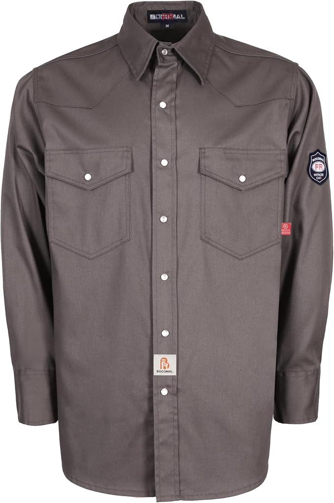 Pearl Snap Charcoal Gray