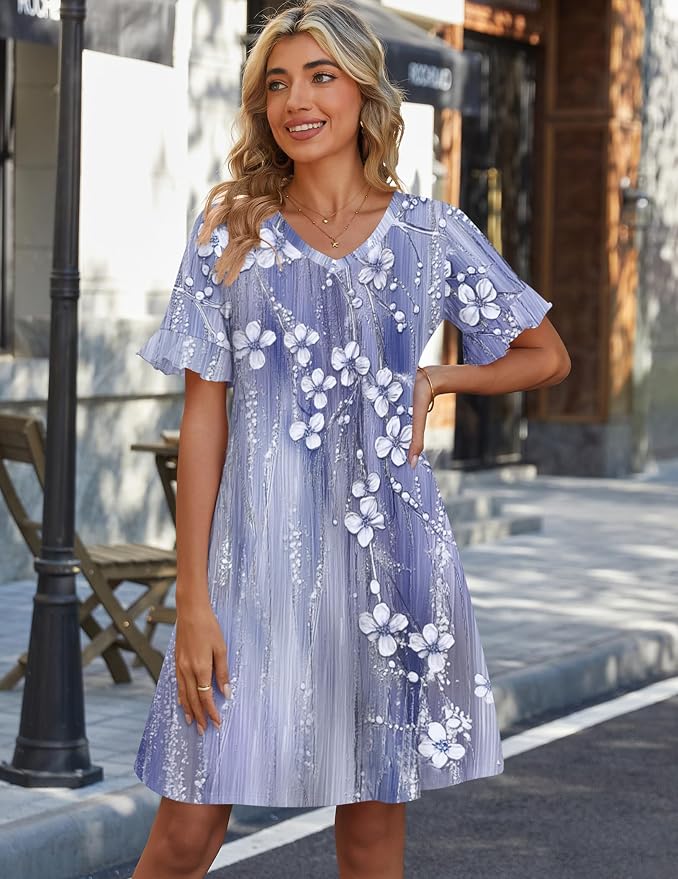 Grey Floral-printed
