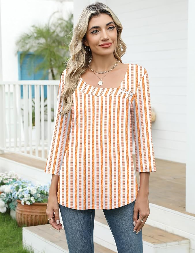 2-orange-white Stripes