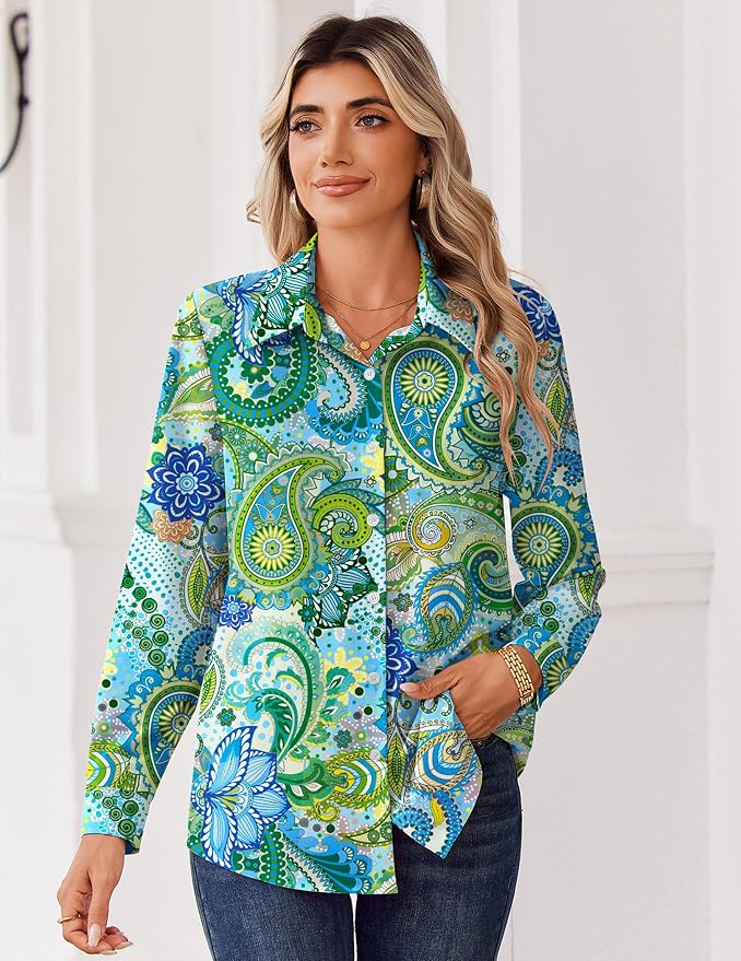 Paisley Green Blue 2