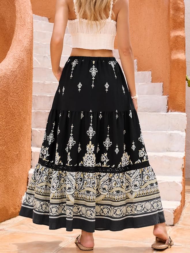 ‌black Ethnic Print