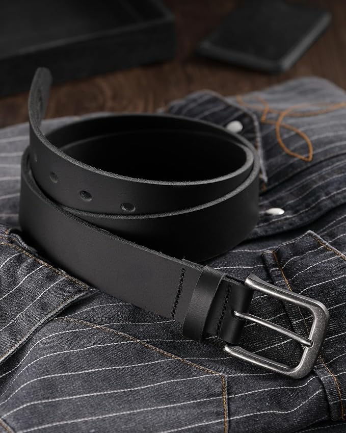Full Grain Black / Distressed Gun