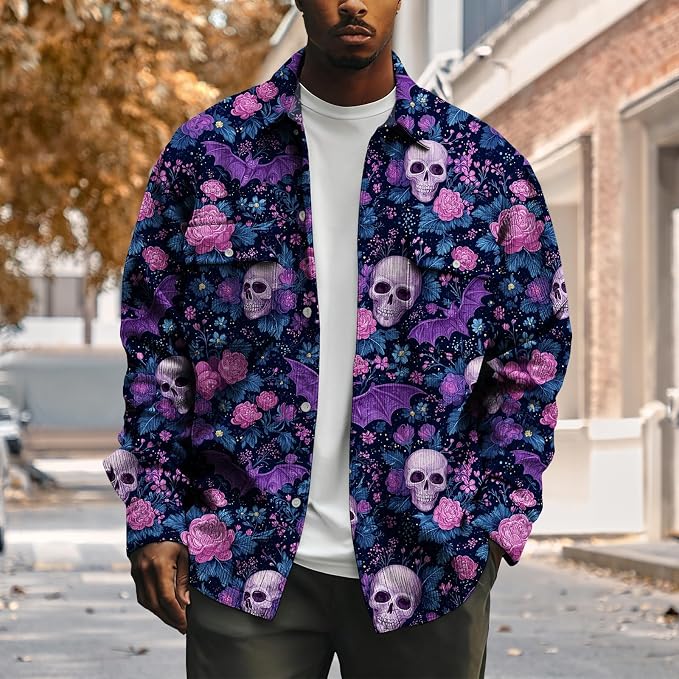 Skull Floral Purple