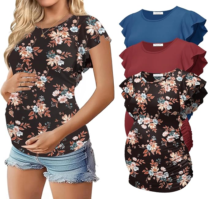 Wine Red / Floral Black / Dark Blue(3pcs)