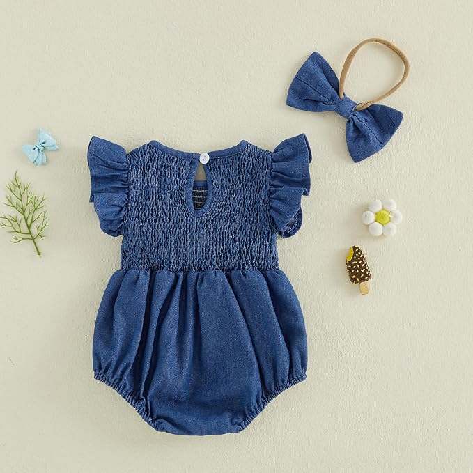 Smocked Denim