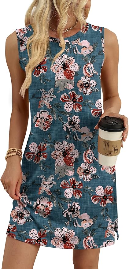 Blue Gray Floral