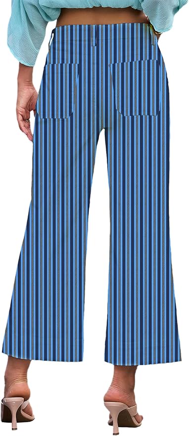 Wide Striped Blue