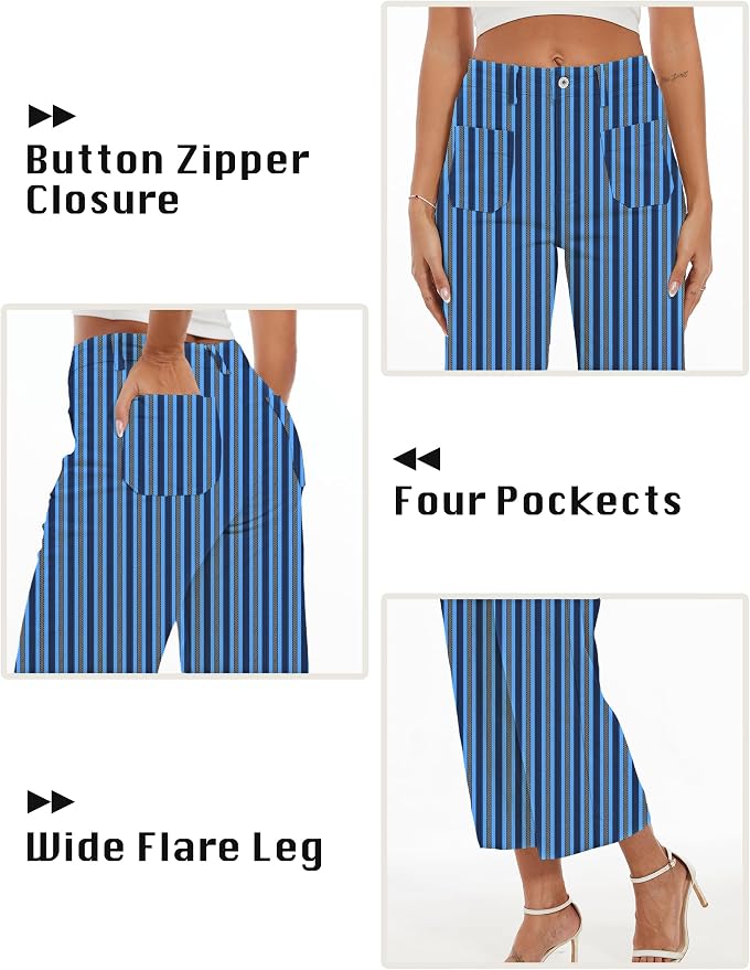 Wide Striped Blue