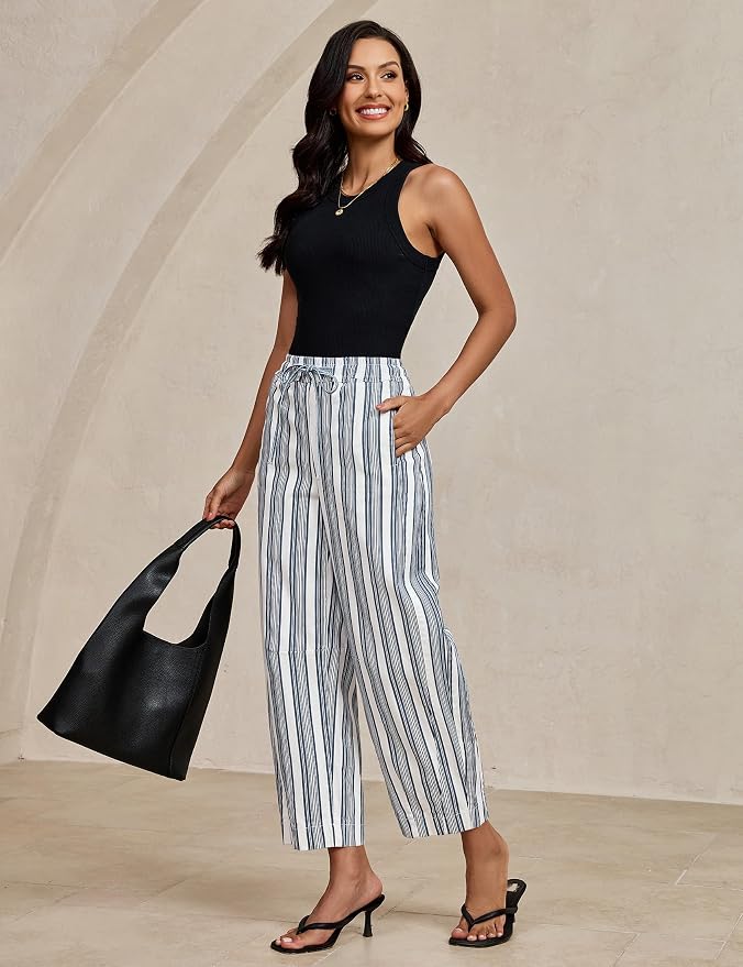 White Blue Stripe