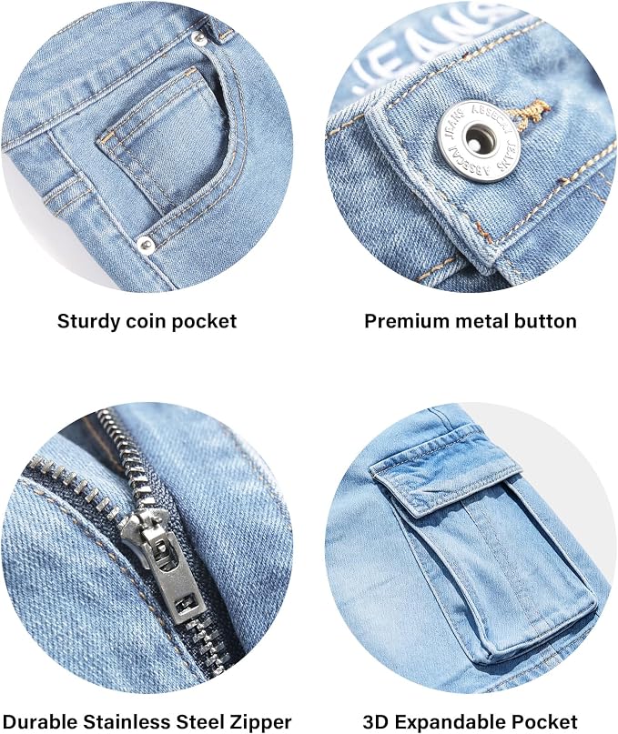 Blue Flap Back Pocket