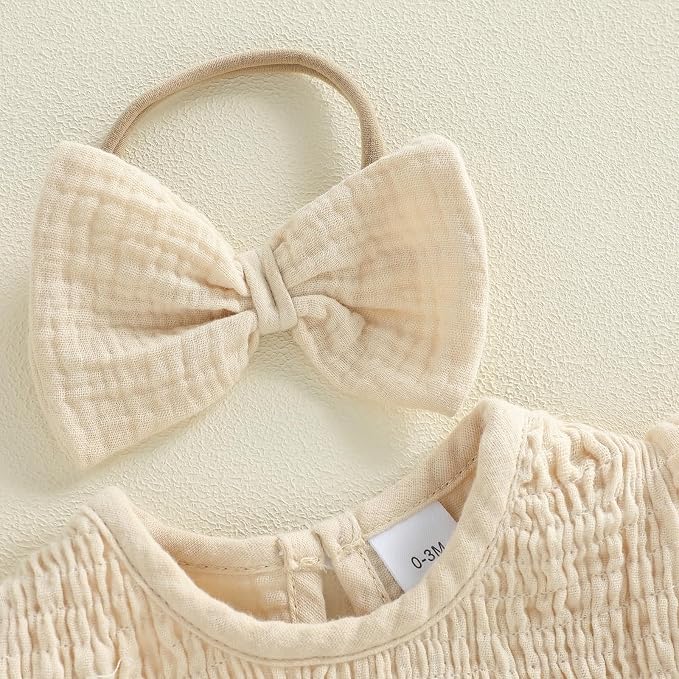 Smocked Beige