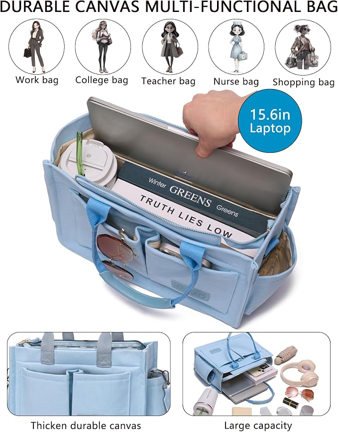 New Upgrade Light Blue With Compartments and Side Cup Holders
